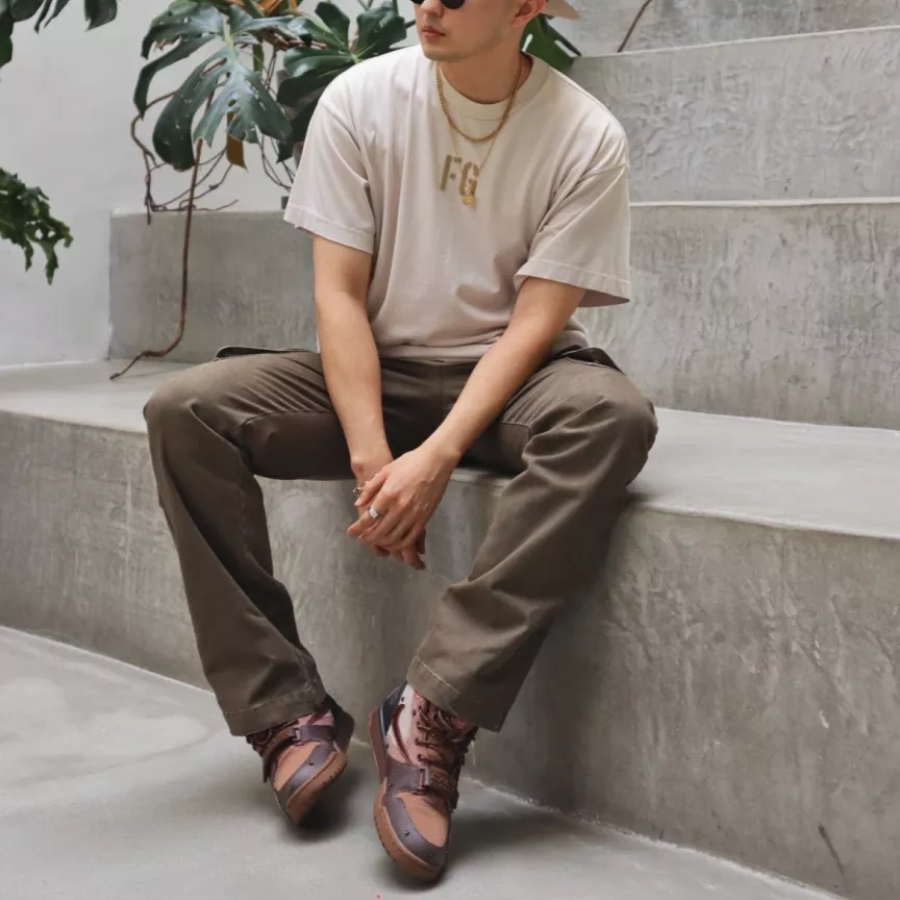 Giày Nike Air Trainer 1 Travis Scott 'Wheat' DR7515-200 - Ảnh 5