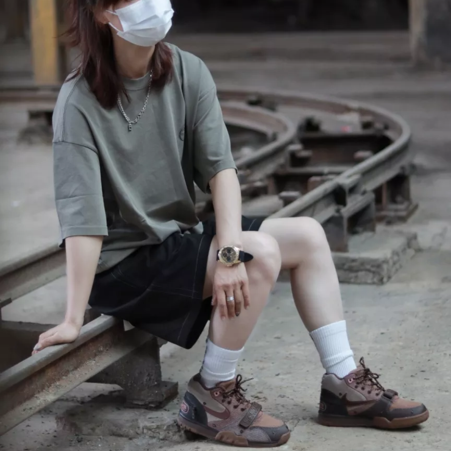 Giày Nike Air Trainer 1 Travis Scott 'Wheat' DR7515-200 - Ảnh 6