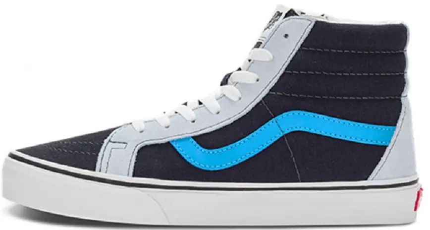Alternative view of Giày Vans Sk8 Hi Reissue Side Zip 'Black Light Blue' VN0007NZ9KM
