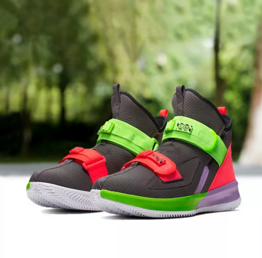 Giày Nike LeBron Solder 13 'Grey Red' AR4228-002 - Ảnh 5