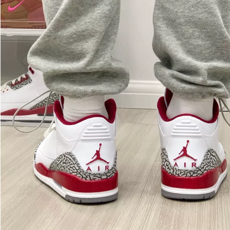 Giày Nike Air Jordan 3 Retro 'Cardinal Red' 398614-126 - Ảnh 5