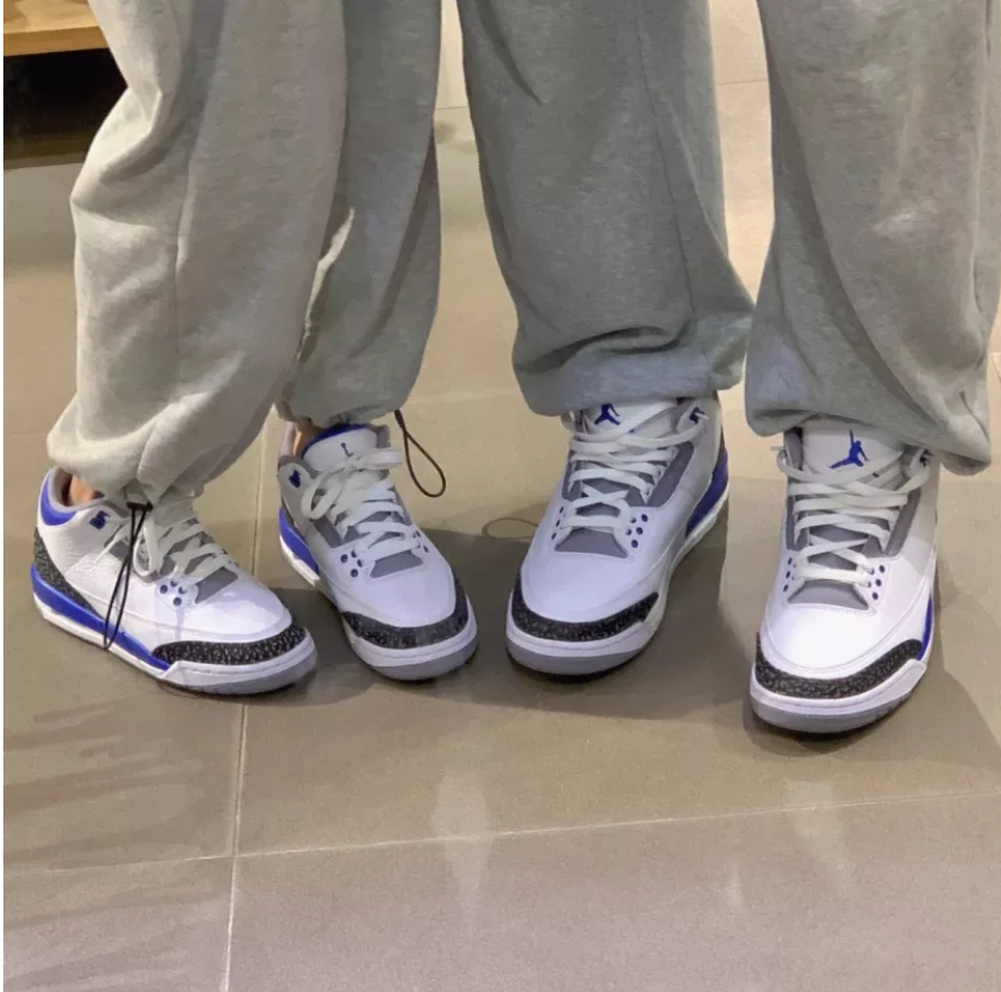 Giày Nike Air Jordan 3 Retro GS 'Racer Blue' 398614-145 - Ảnh 2