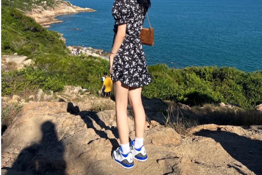 Giày Nike Air Jordan 3 Retro GS 'Racer Blue' 398614-145 - Ảnh 4