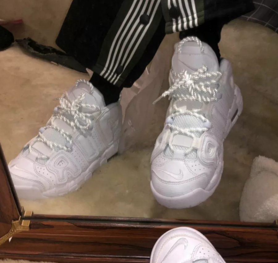 Giày Nike Air More Uptempo 'Triple White' 415082-102 - Ảnh 2