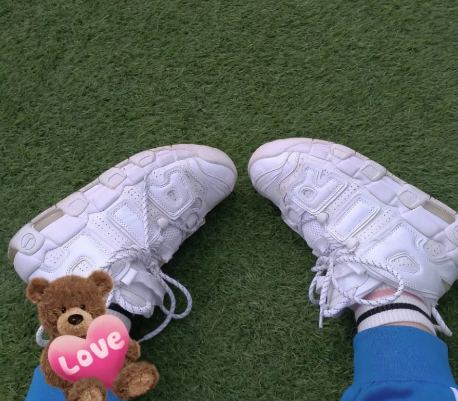 Giày Nike Air More Uptempo 'Triple White' 415082-102 - Ảnh 4