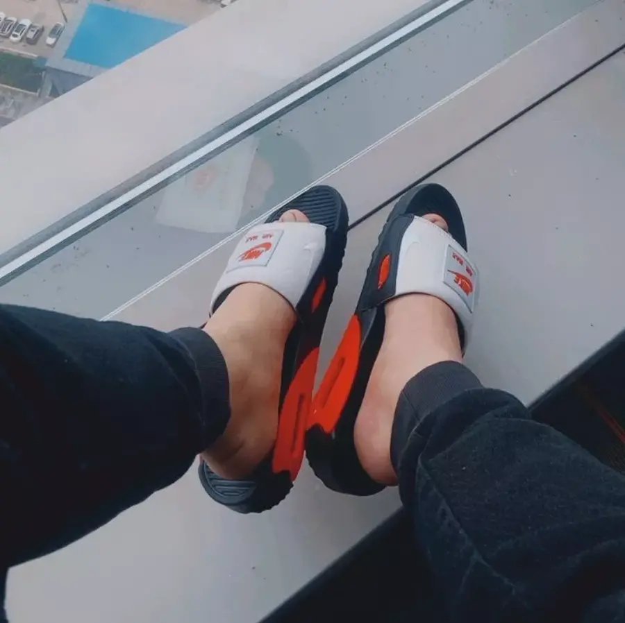 Alternative view of Dép Nike Air Max 90 Slide 'Black Chile Red' BQ4635-003