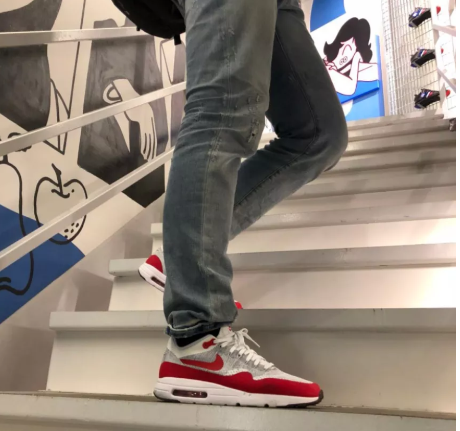 Giày Nike Air Max 1 Ultra Flyknit 'White University Red' 843384-101 - Ảnh 3