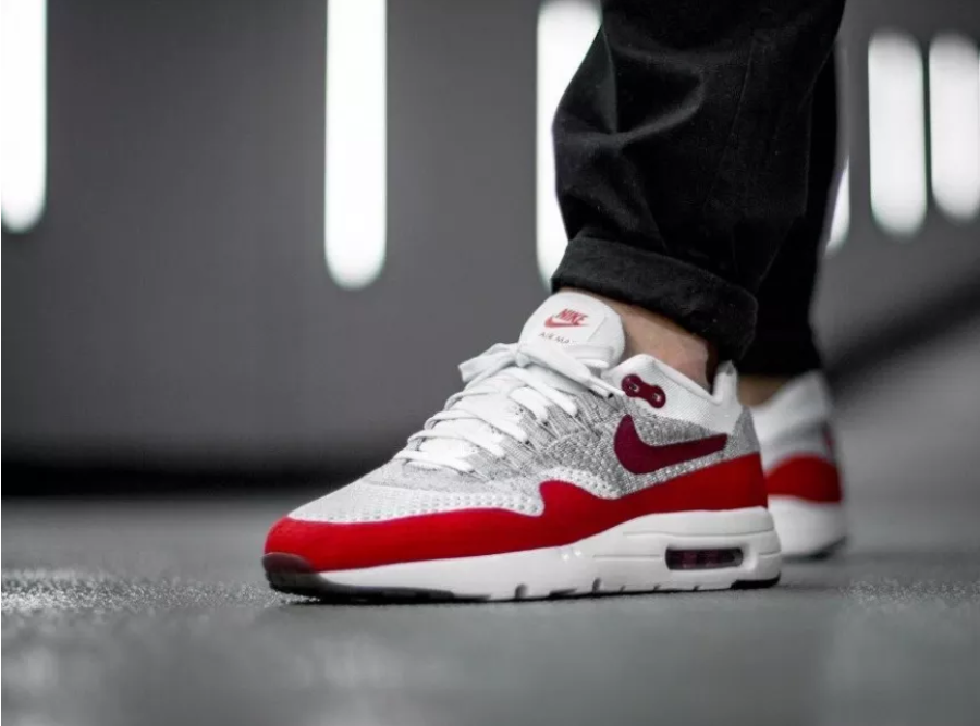 Giày Nike Air Max 1 Ultra Flyknit 'White University Red' 843384-101 - Ảnh 7
