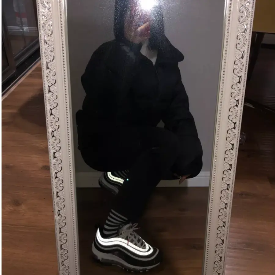 Alternative view of Giày Nike Air Max 97 GS 'White Black' DB2017-100