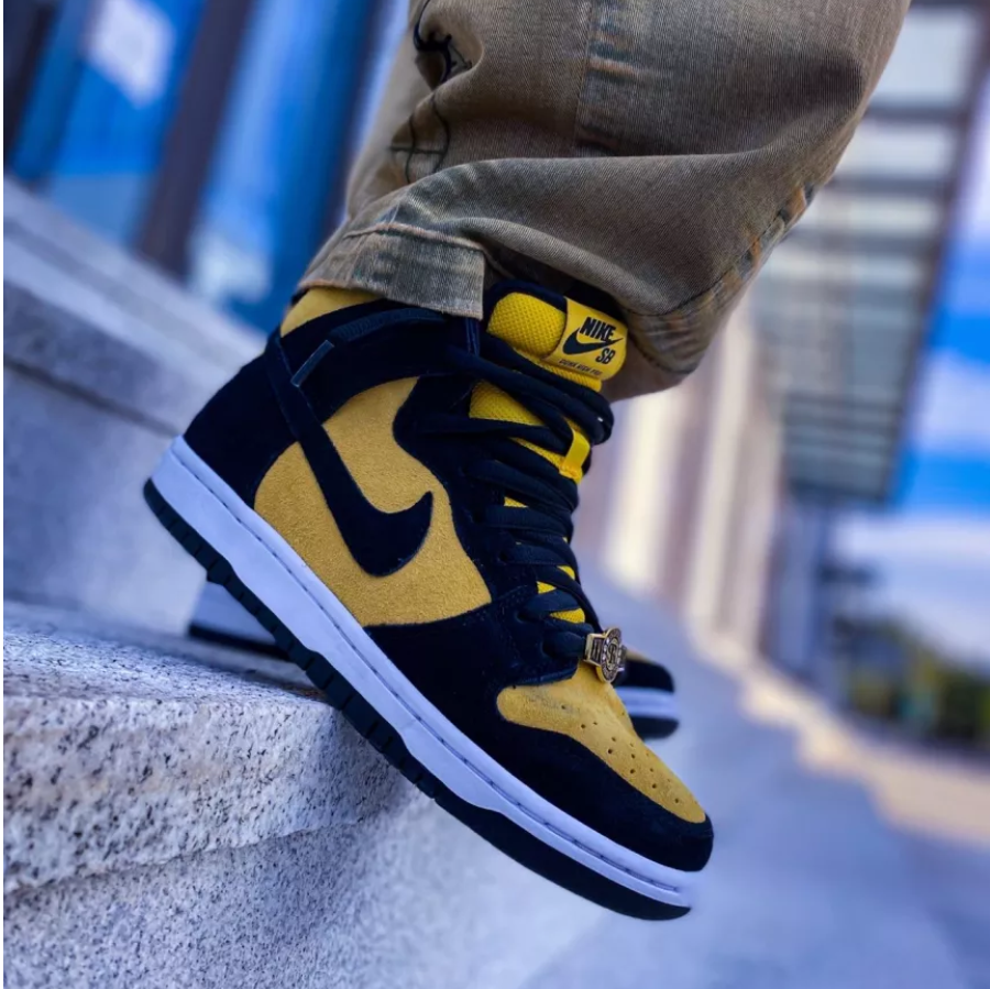 Giày Nike SB Dunk High 'Yellow Black' DB1640-001 - Ảnh 2