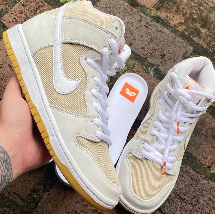 Giày Nike Dunk High Pro ISO SB 'Unbleached Pack Natural' DA9626-100 - Ảnh 4