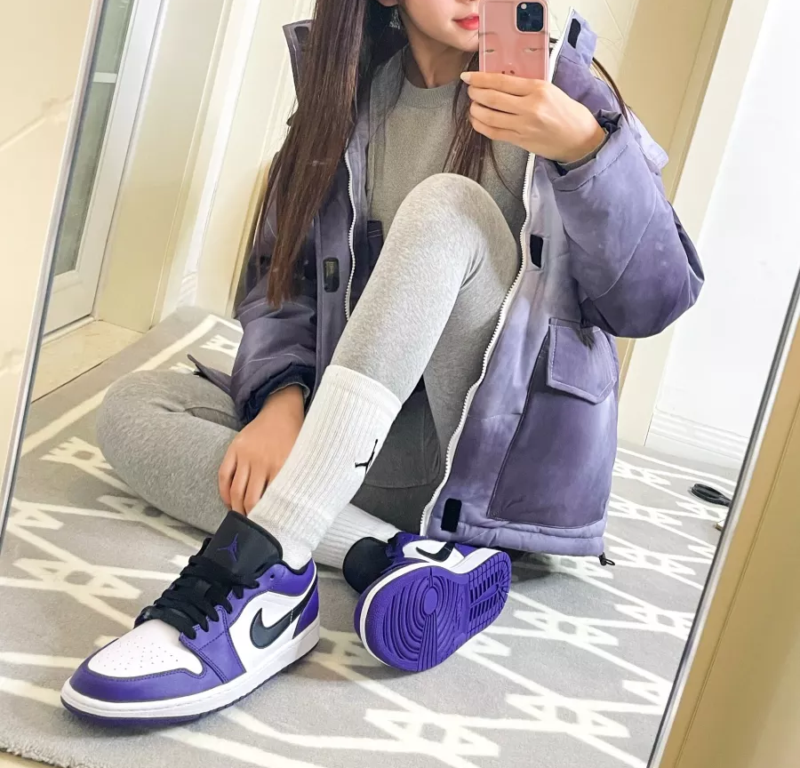 Giày Nike Air Jordan 1 Low 'Court Purple' 553558-500 - Ảnh 7