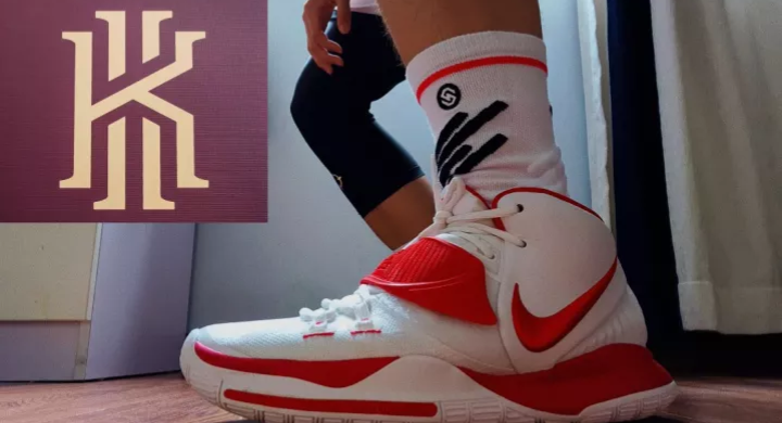 Giày Nike Kyrie 6 'White University Red' CZ4938-100 - Ảnh 7