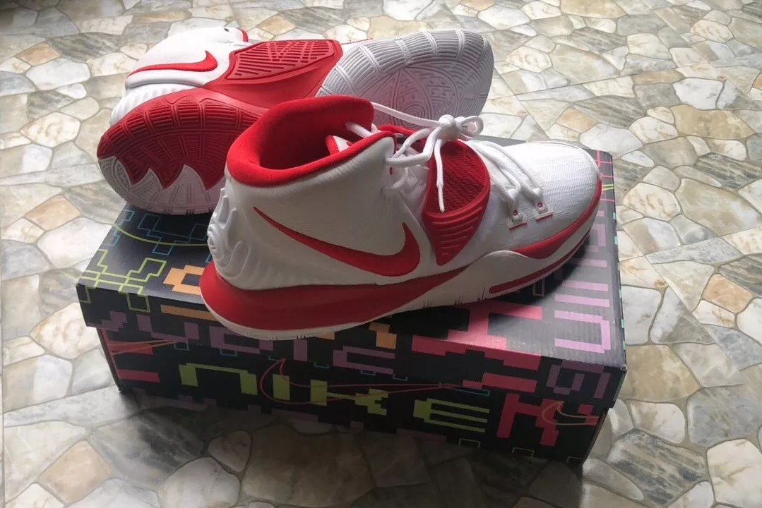 Giày Nike Kyrie 6 'White University Red' CZ4938-100 - Ảnh 5