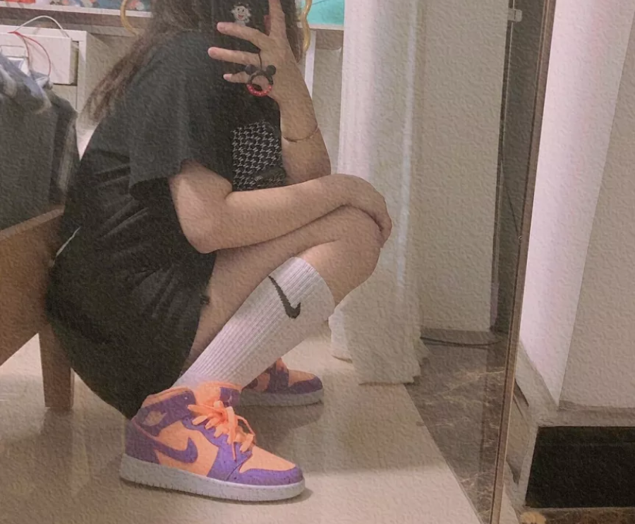 Giày Nike Air Jordan 1 Mid SE GS 'Atomic Pulse' AV5174-800 - Ảnh 12