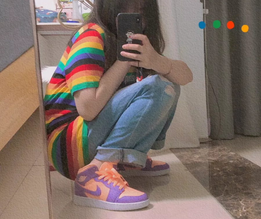 Giày Nike Air Jordan 1 Mid SE GS 'Atomic Pulse' AV5174-800 - Ảnh 11