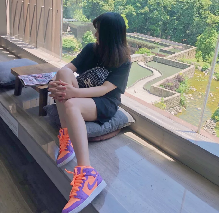 Giày Nike Air Jordan 1 Mid SE GS 'Atomic Pulse' AV5174-800 - Ảnh 10