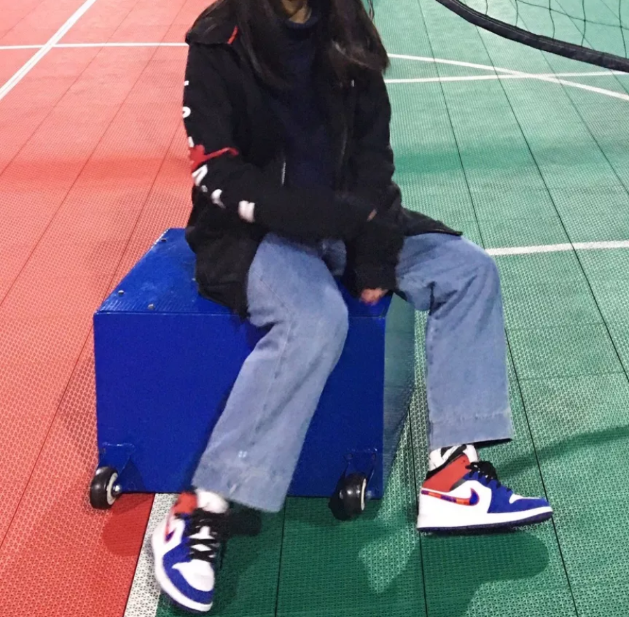 Giày Nike Air Jordan 1 MID SE GS 'Multicolored Swoosh' BQ6931-146 - Ảnh 3