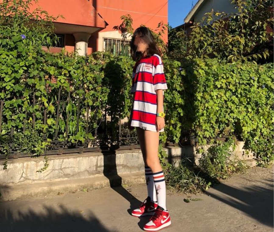 Giày Nike Air Jordan 1 Mid 'Gym Red' 554724-605 - Ảnh 4