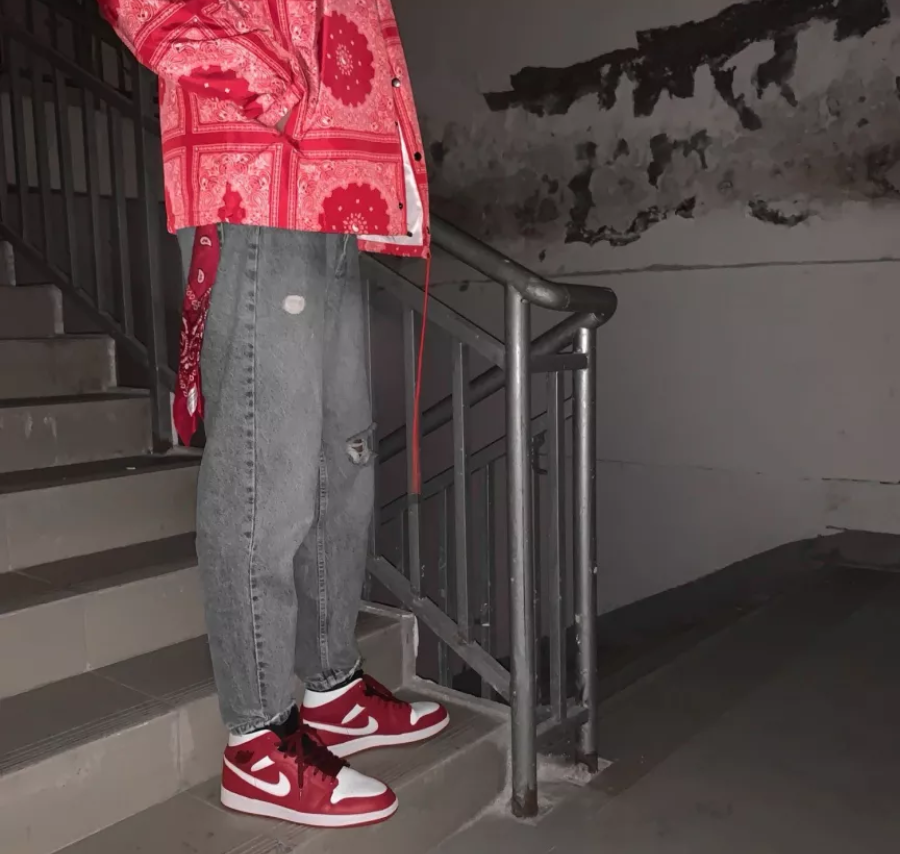 Giày Nike Air Jordan 1 Mid 'Gym Red' 554724-605 - Ảnh 5