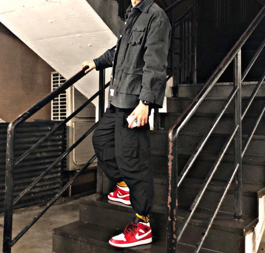 Giày Nike Air Jordan 1 Mid 'Gym Red' 554724-605 - Ảnh 6