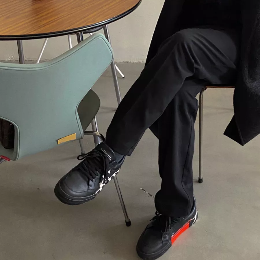 Giày Off-White Vulc Sneaker Low 'Black White' OMIA085E20LEA001-1001 - Ảnh 3