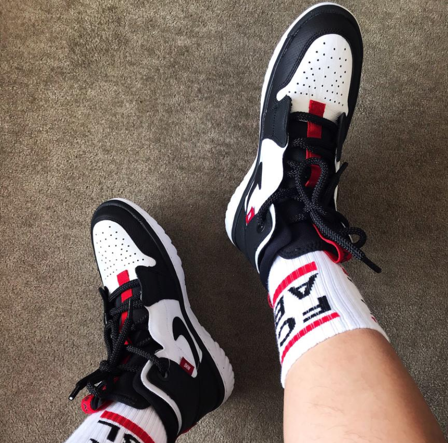 Giày Nike Air Jordan 1 React High 'Black White' AR5321-016 - Ảnh 6