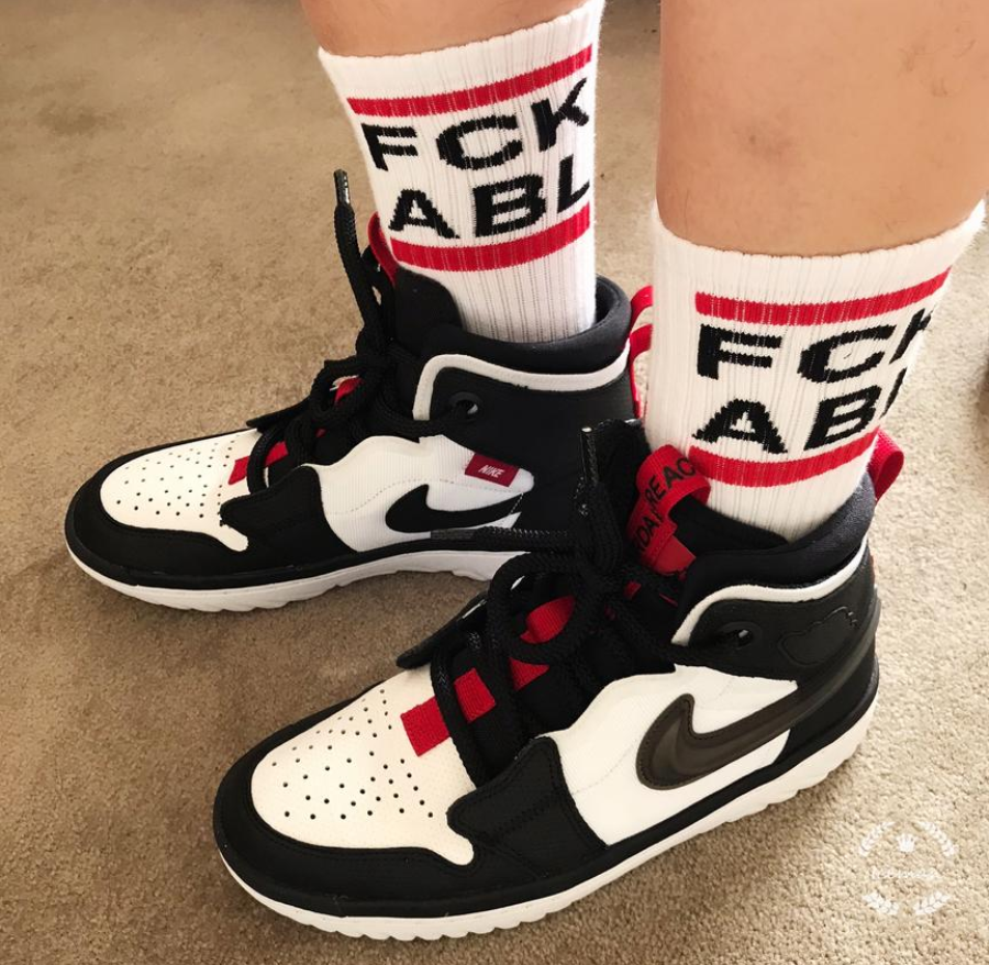 Giày Nike Air Jordan 1 React High 'Black White' AR5321-016 - Ảnh 5