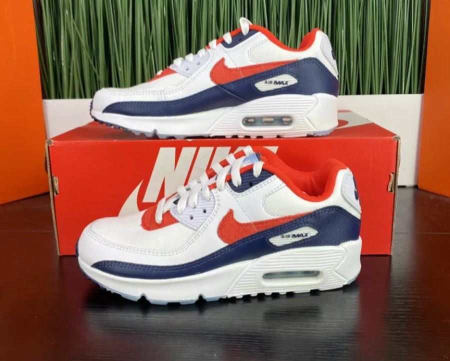 Giày Nike Air Max 90 GS 'USA Denim' DJ5177-100 - Ảnh 4