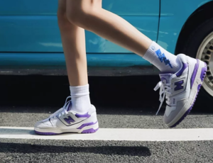 Alternative view of Giày New Balance 550 'White Purple' BB550WR1