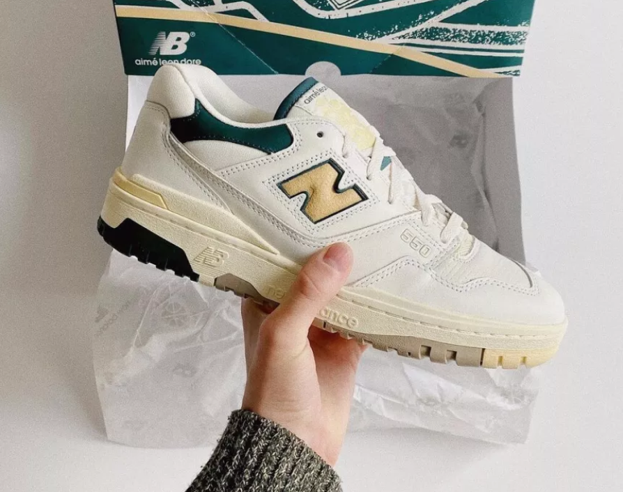 Giày New Balance Aimé Leon Dore x 550 'Green Yellow' BB550A2 - Ảnh 3