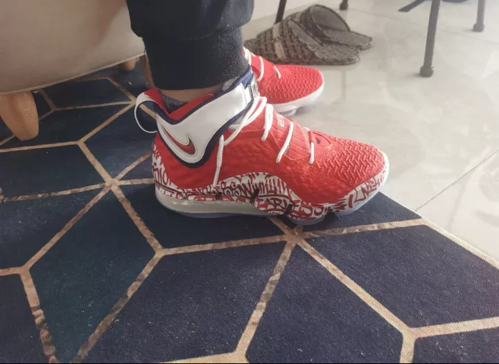 Giày Nike LeBron 17 EP 'LeBron 4 Red Graffiti' CT6052-600 - Ảnh 8