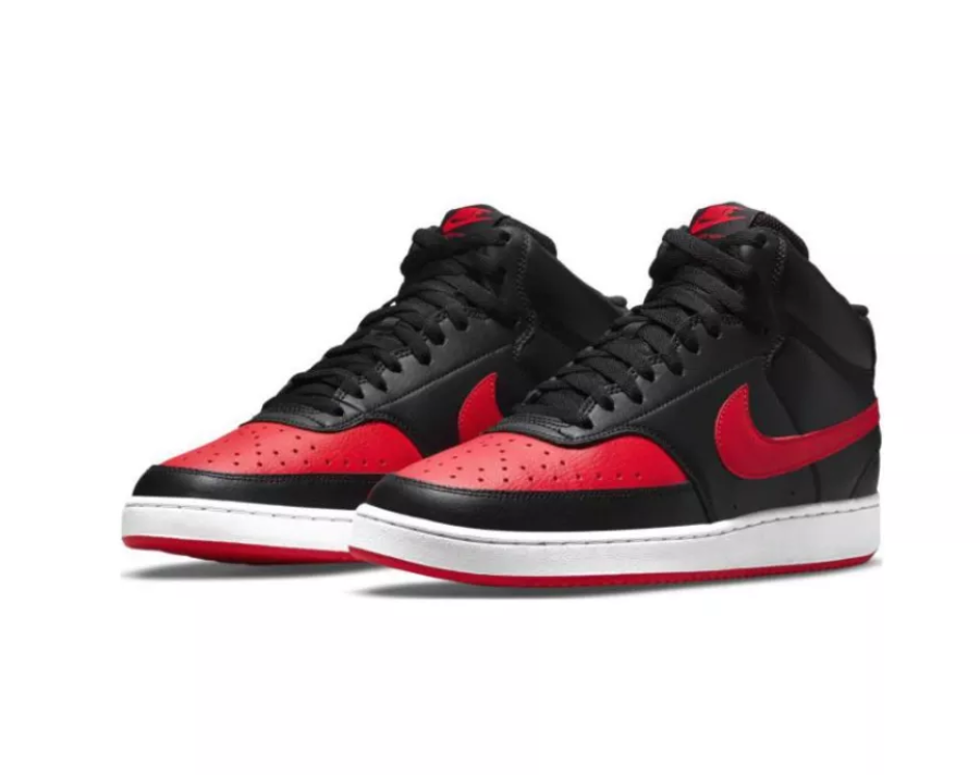 Giày Nike Court Vision Mid 'Black Red' DM8682-001 - Ảnh 3