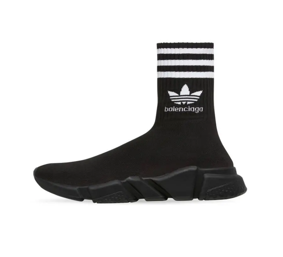 Giay Balenciaga x Adidas Speed 'Black White' 717591WBDV11009
