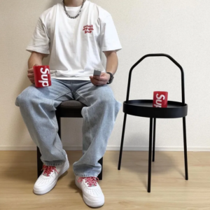 Alternative view of Giày Nike Air Force 1 Low Supreme "White" CU9225-100