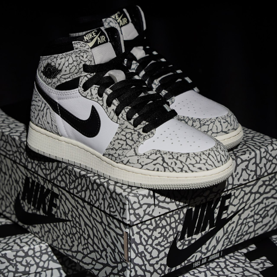 Giay Nike Air Jordan 1 GS Retro High OG 'White Cement' FD1437-052