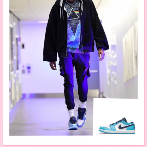 Alternative view of Giày Nike Air Jordan 1 Low 'UNC' 553558-144