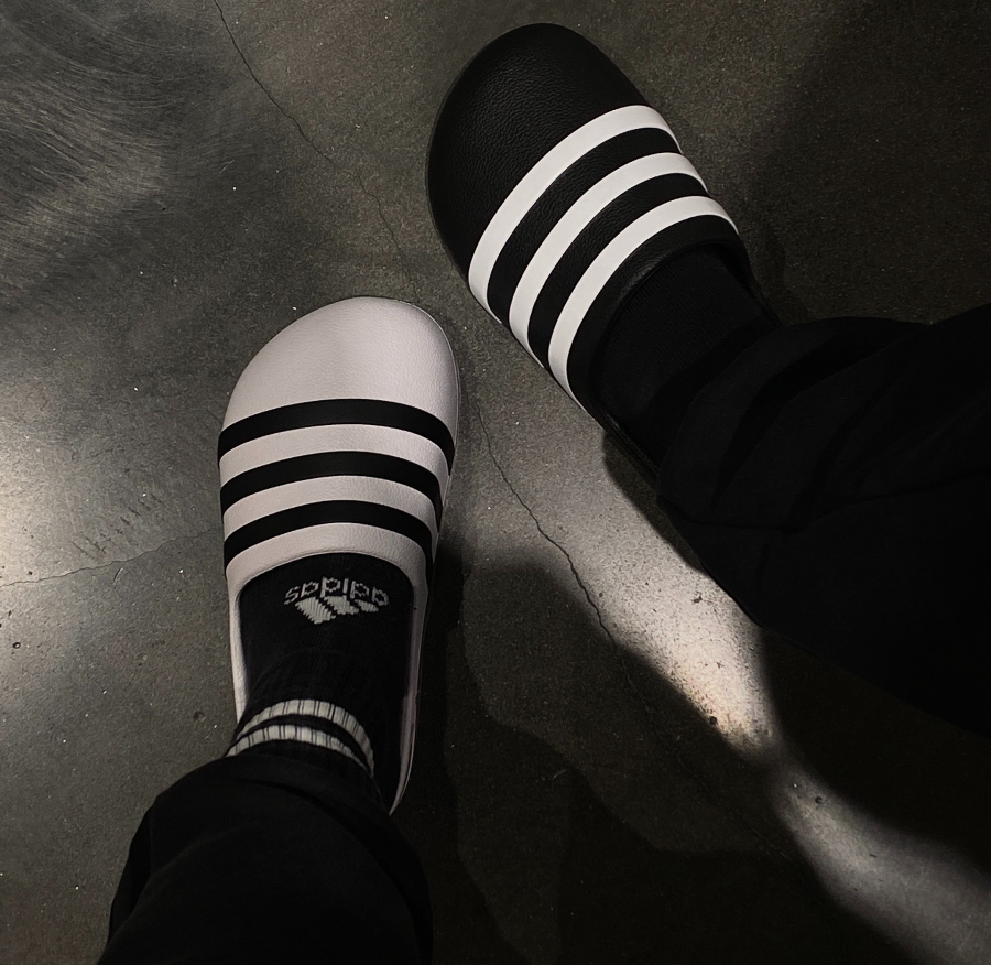 Dep Adidas adiFOM Adilette Slide 'Black White' HQ7218