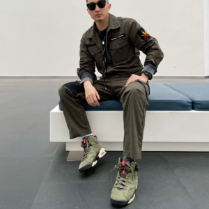 Giay Nike Air Jordan 6 Retro GS x Travis Scott 'Olive' CN1085-200