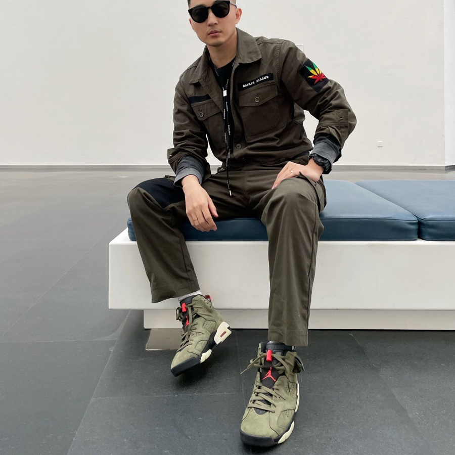 Giay Nike Air Jordan 6 Retro GS x Travis Scott 'Olive' CN1085-200