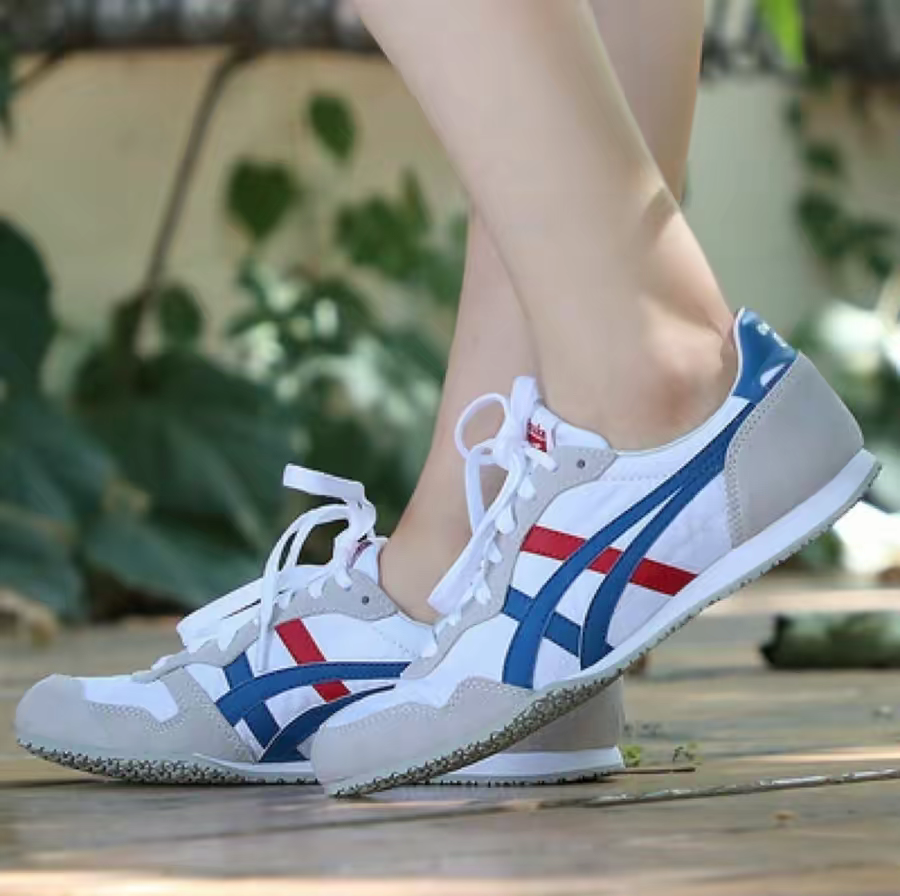 Giay Onitsuka Tiger Serrano 'White Blue Red' TH109L-0142