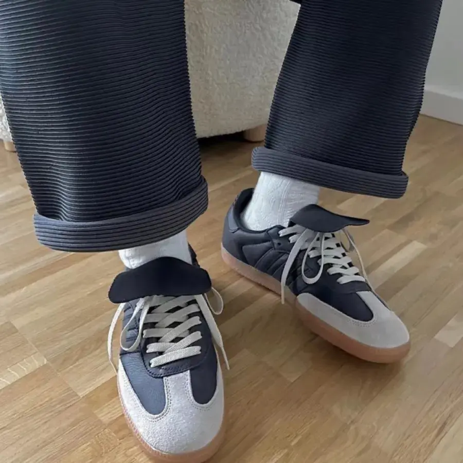 Giay Adidas Pharrell x Samba Human Race 'Night Grey' HP3384