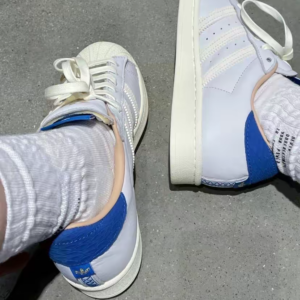 Giay Adidas Superstar 'Off White Blue' HQ6458
