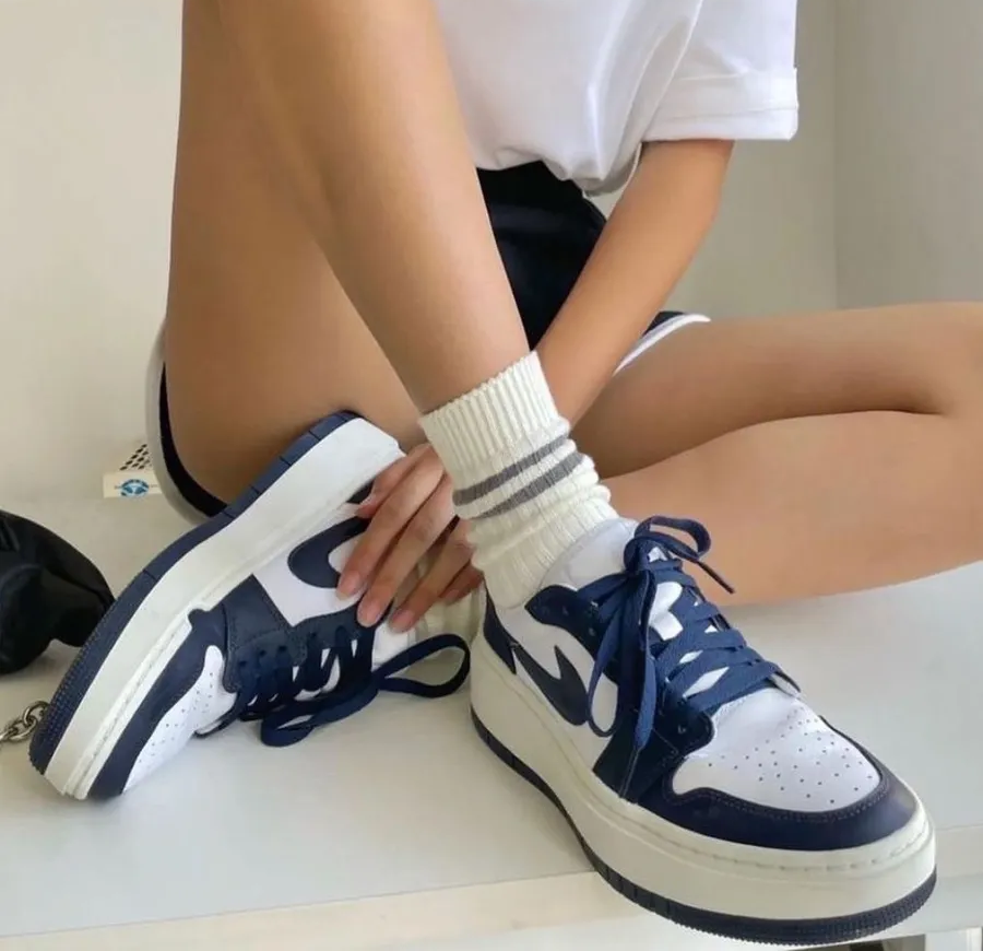 Giày Nike Air Jordan 1 Low Elevate 'Navy White' DH7004-141 - Ảnh 10