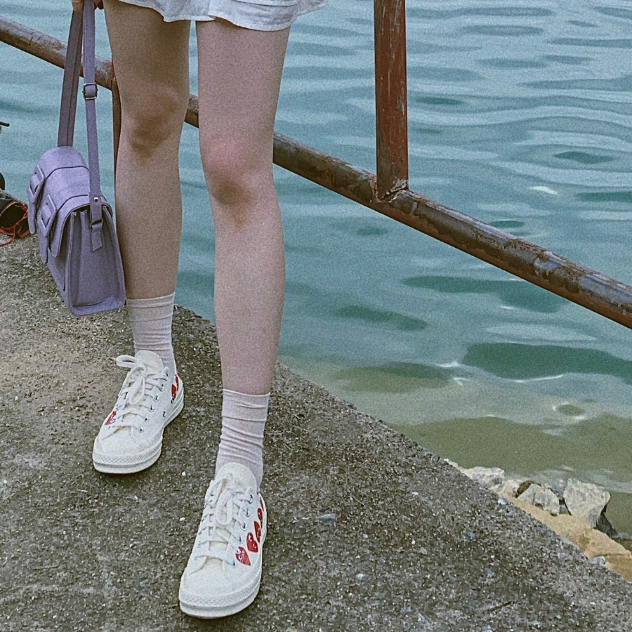 Giày Converse Comme des Garçons Play x Chuck 70 Low Top Multi Heart 162975C - Ảnh 4