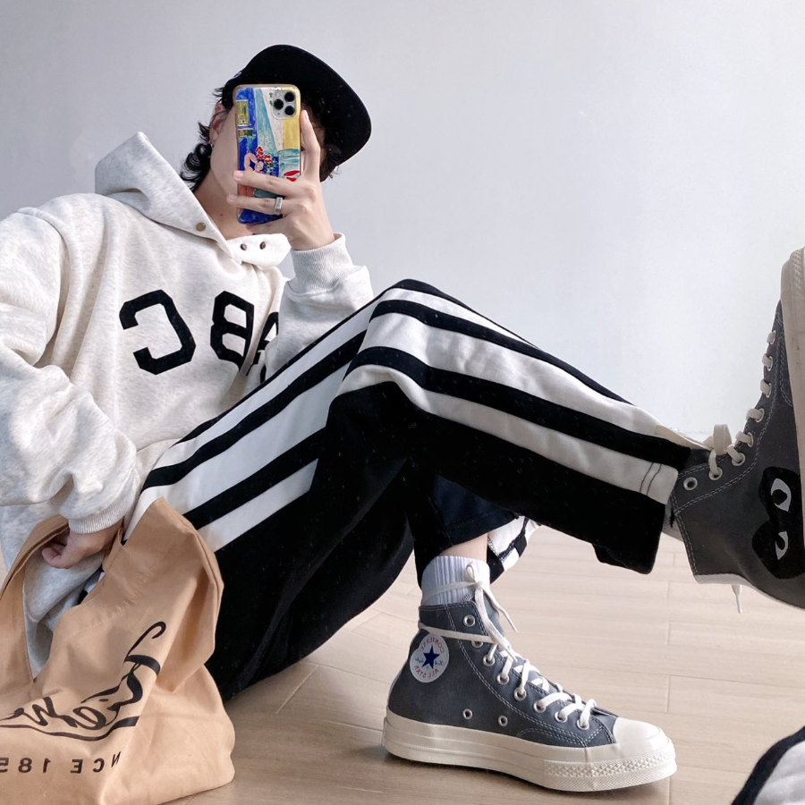 Giày Converse Comme des Garçons PLAY x Chuck 70 High 'Steel Gray' 171847C - Ảnh 5