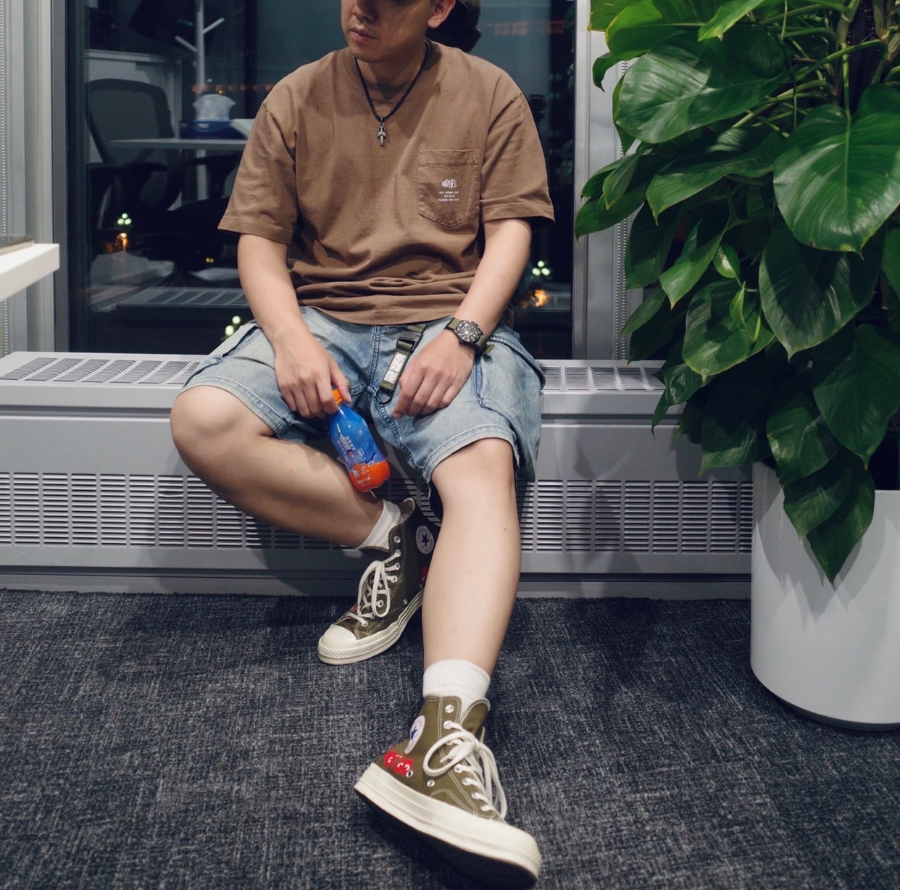 Giày Converse Comme des Garçons Play x Chuck 70 Hi Top 'Multi Heart' 162973C - Ảnh 2