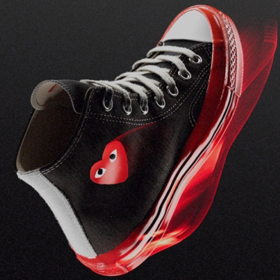 Giay Converse Play Chuck 70 x Comme des Garcons 'Black Red' A01793C