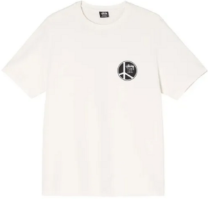 Áo Stussy Peace Dot Pigment Dyed Tee 'White'