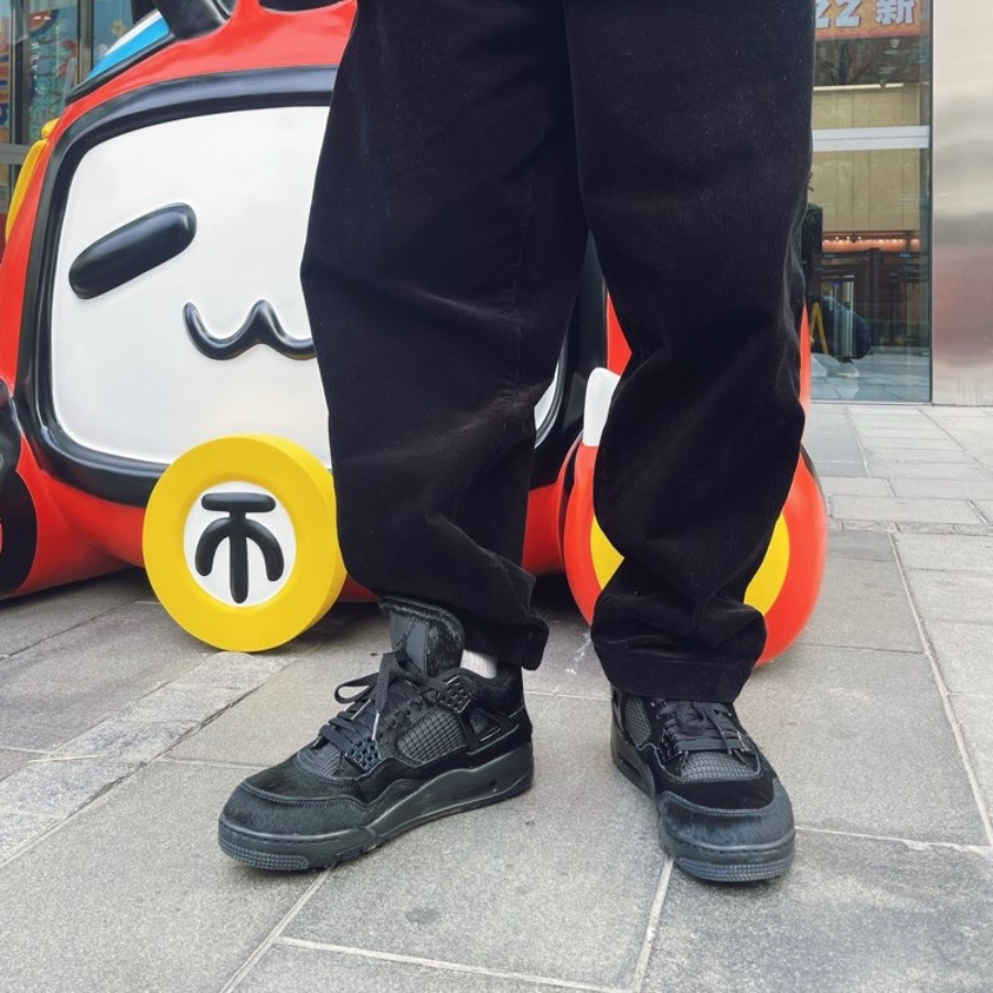 Giày Golf Nike Air Jordan 4 Golf 'Black Cat' CU9981-001 - Ảnh 3